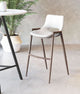 Desi Barstool, Set of 2 White/Walnut