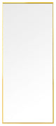15.7x59" Rectangular Framed Wall Mounted Full Length Mirror, Gold