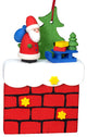 Christian Ulbricht Ornament- Santa on Chimney With Sleigh