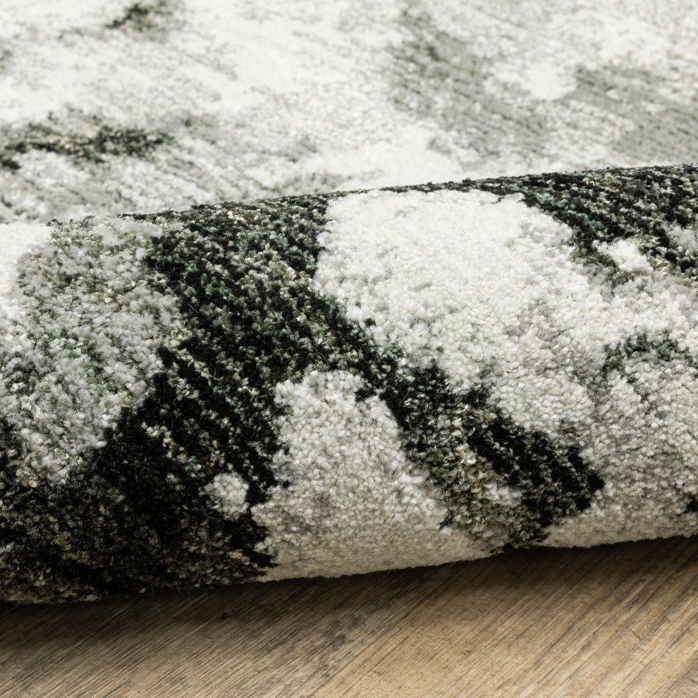 Elements Misty Shadows Charcoal/White Area Rug, 7'10"x10'10"