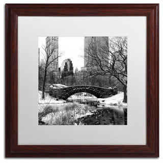 Philippe Hugonnard 'Gapstow Bridge Central Park' Matted Framed Art, 16x16