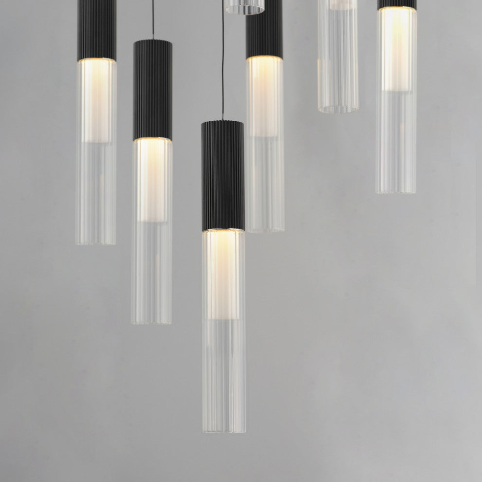 ET2 E11019-144 Reeds 21"W LED Multi Light Pendant - Black