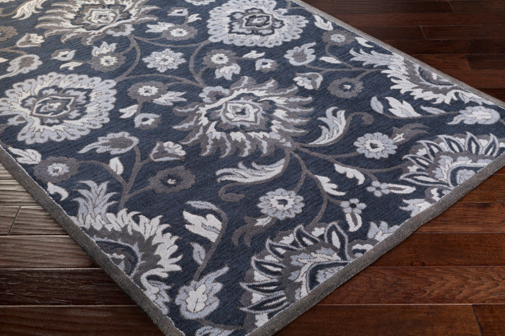 Surya Caesar CAE-1108 Traditional Area Rug, Navy, 8' Round