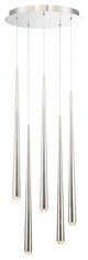 Modern Forms Cascade LED 5-Light Round Chandelier in Polished Nickel
