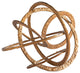 Gorgeous Large Entwined Rings Sculpture Gold Circles Modern Round Hammered Metal