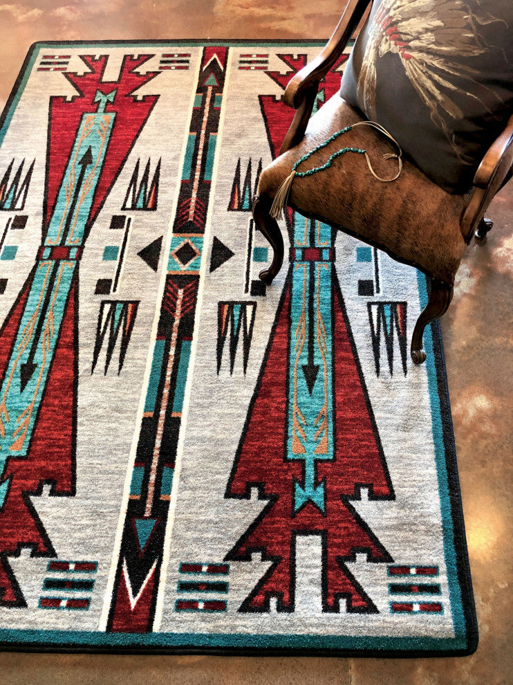 Horse Thieves Oka, Beige, 4'x5'
