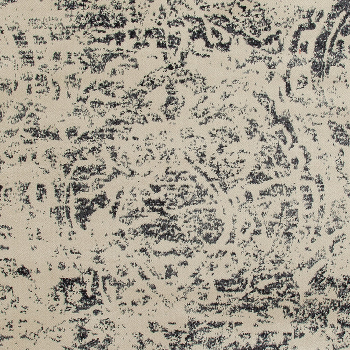 Karelia Weathered Block Gray 7'10" Round Area Rug