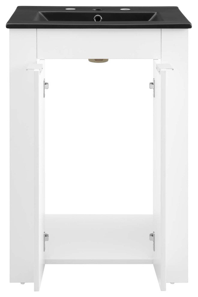 Maybelle 24" Bathroom Vanity White Black -5366