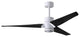 Matthews Super Janet Fan With Kit, Gloss White, 60", Matte Black
