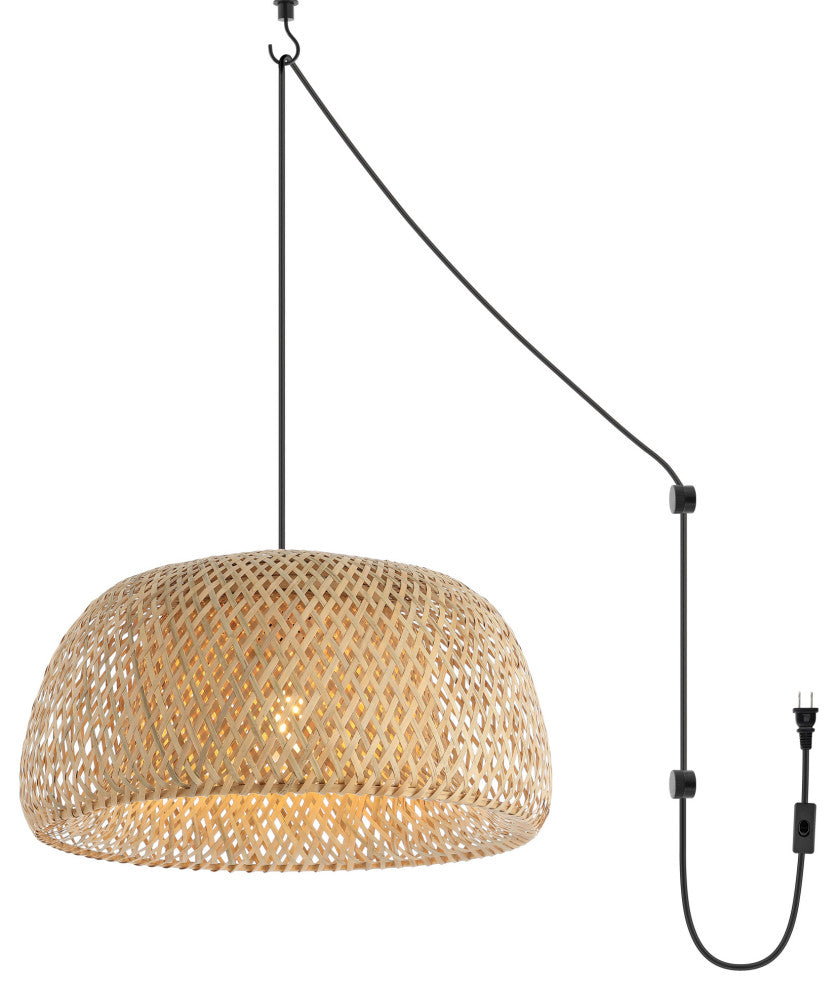 JONATHAN Y Lighting JYL1403 Mateo 18"W LED Hardwired or Plug-In - Brown