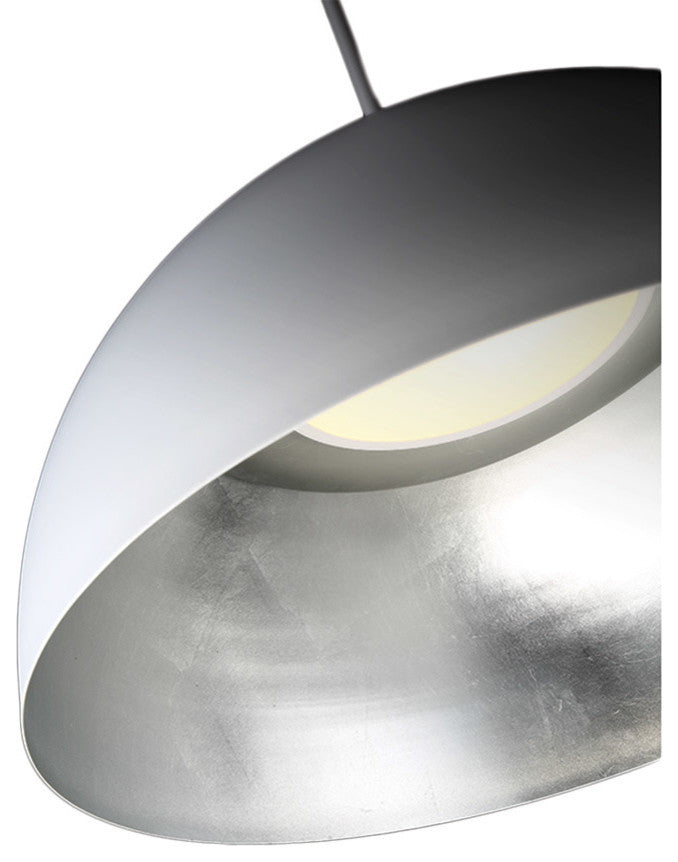 Modern Forms Yolo 18" LED Pendant in Silver Leaf