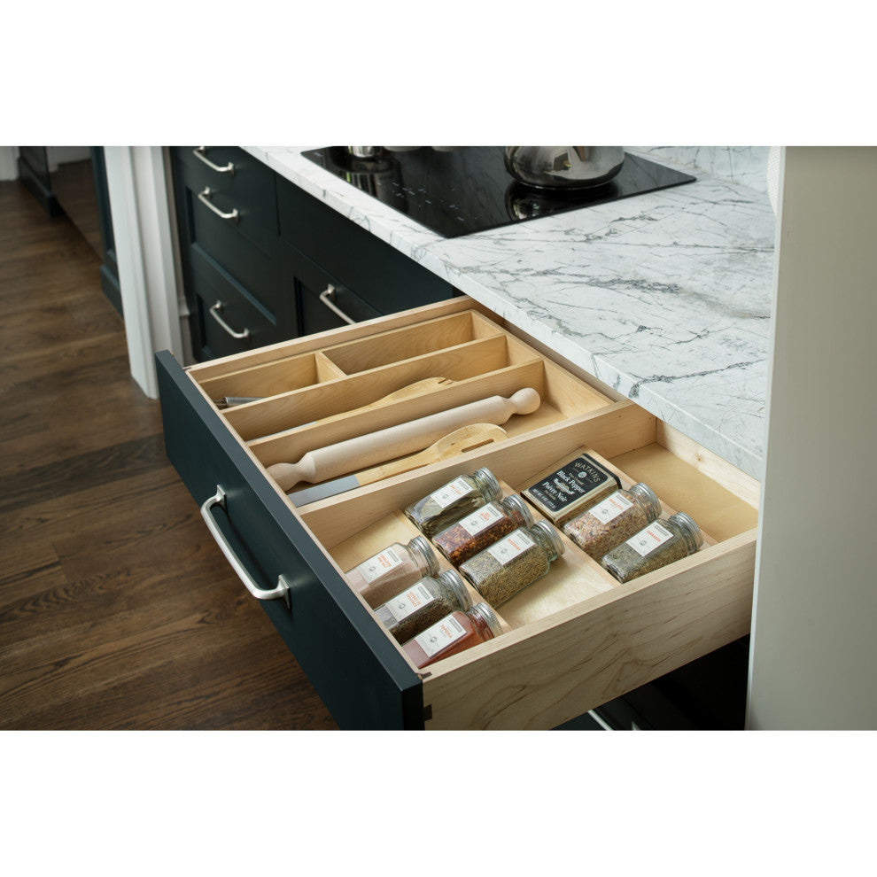 Wood Drawer Divider Accessory for Rev-A-Shelf Drawer Inserts, Natural, 2.9" High