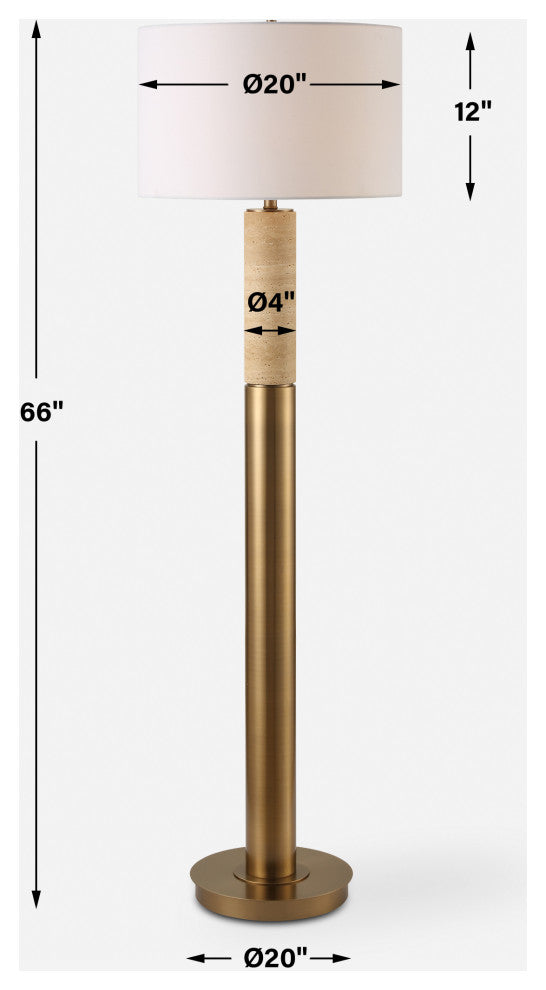Uttermost Knox Travertine Floor Lamp
