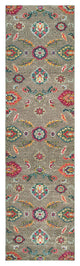 Oriental Weavers Bohemian Collection Grey/ Multi Floral Indoor Area Rug 2'7"X10'