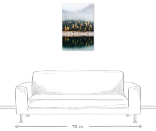 Evergreen Mirror Lake 20x30 Canvas Wall Art