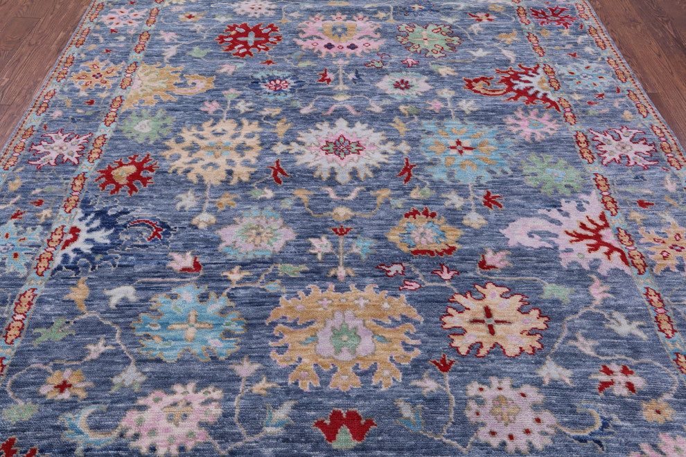 Handmade Turkish Oushak Wool Rug 8' 0" X 10' 2" - Q13439