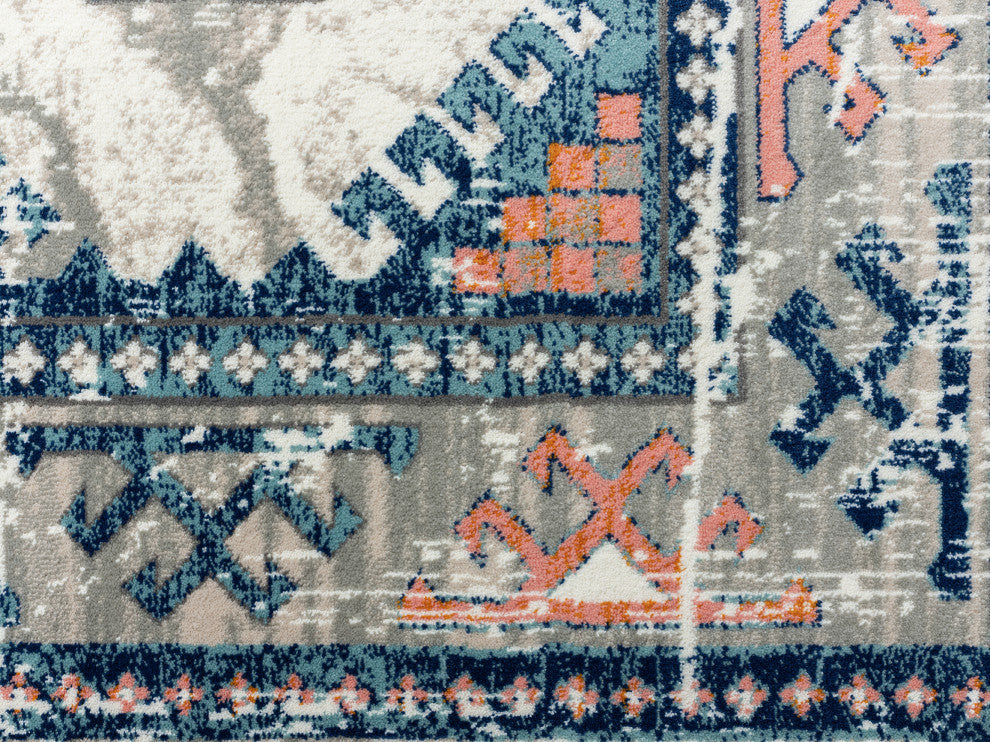 Abani Porto Collection PRT210A Tribal Grey Area Rug