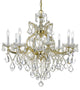 Crystorama 4409-GD-CL-SAQ, 9-Light Chandelier, Gold