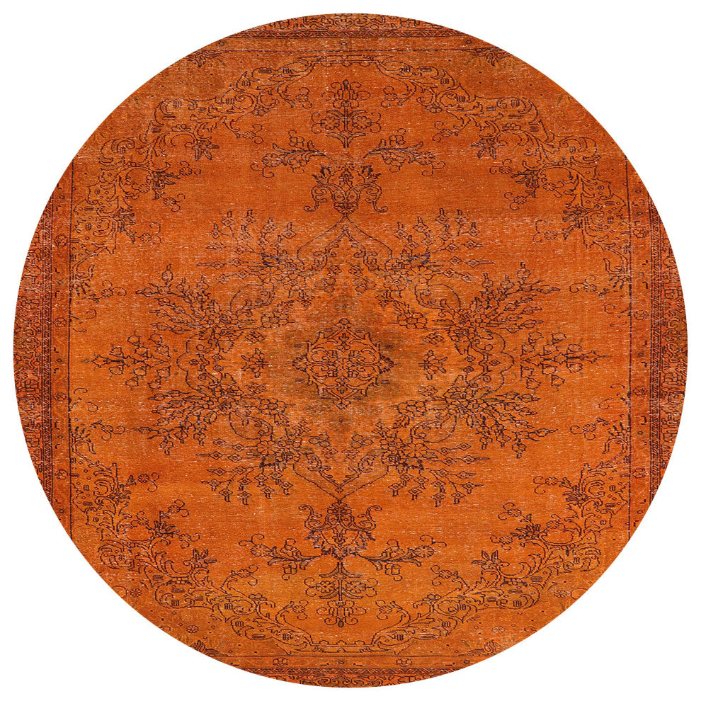 Ahgly Company Indoor Round Mid-Century Modern Area Rugs, 7' Round