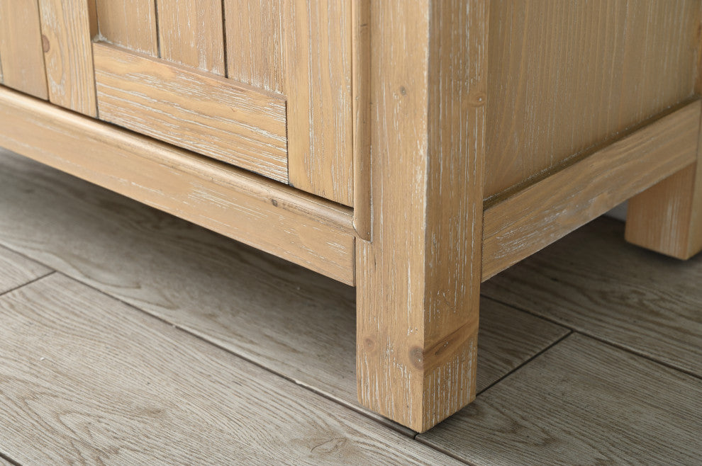 Marian 24 in. Single Sink Bath Vanity in Oak with White Porcelain Top