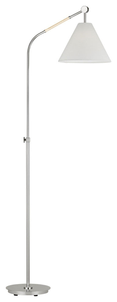 Remy Medium Task Floor Lamp, Polished Nickel
