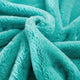 Heavy Faux Fur Throw Pillow Covers 2pcs Set, Blue Turquoise, 14''x26''