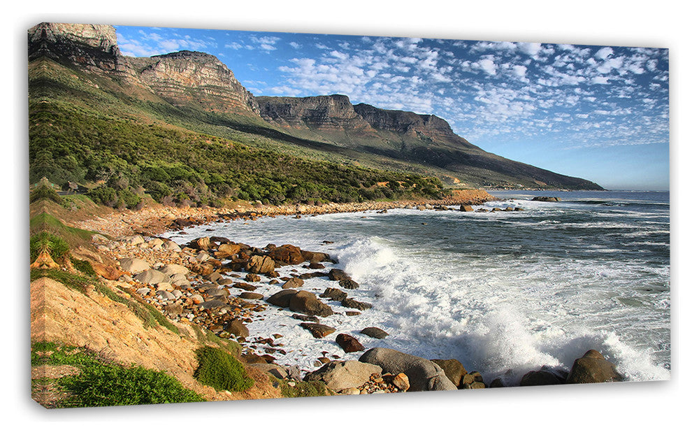 Beautiful South African Seashore, Large Seashore Canvas Print, 32"x16"