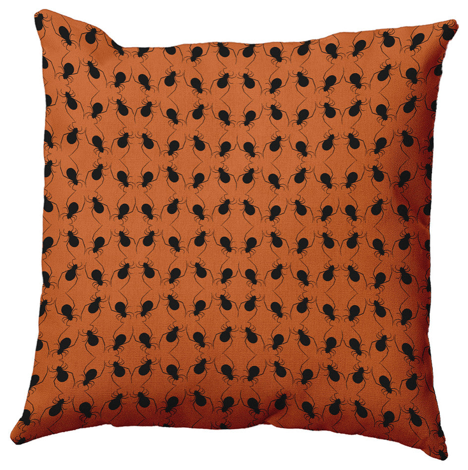 26"x26" Spider Cluster Decorative Throw Pillow, Dusty Orange