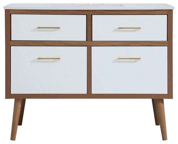 Home Living White 42" Bathroom Vanity