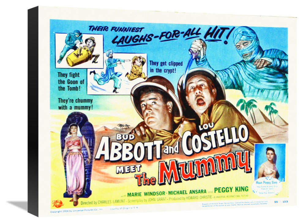 "Abbott & Costello - Meet The Mummy" Canvas by Hollywood Photo Archive, 22x17"