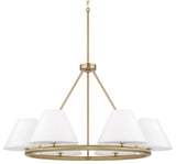 Capital Lighting 453261 Parson 6 Light 35"W Ring Chandelier - Matte Brass