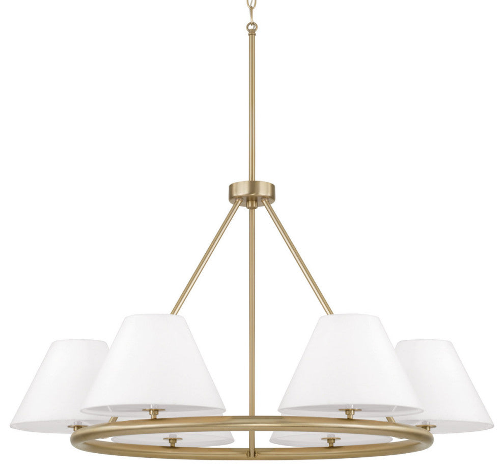 Capital Lighting 453261 Parson 6 Light 35"W Ring Chandelier - Matte Brass