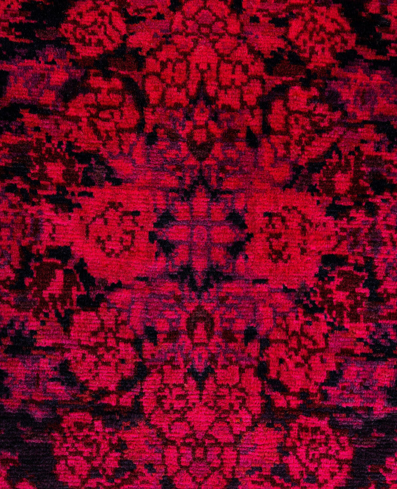 Overdyed One-of-a-Kind Hand-Knotted Area Rug Pink, 3' 1" x 5' 4"