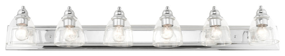 Polished Chrome Transitional, Colonial, Vanity Sconce