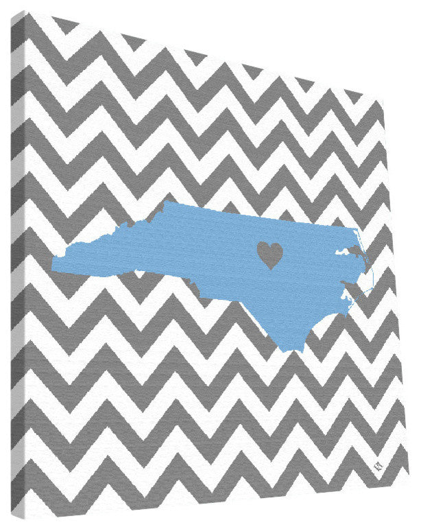 University of North Carolina Tar Heels Love Canvas Print, 12"x12"