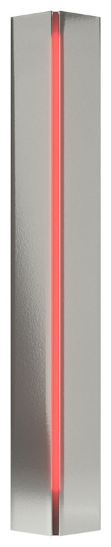 Gallery Small Sconce, Sterling Finish, Red Glass