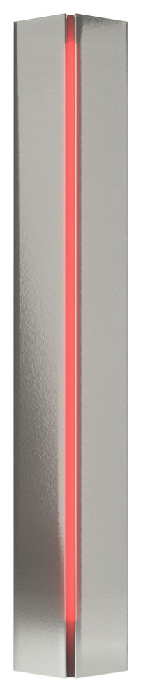 Gallery Small Sconce, Sterling Finish, Red Glass