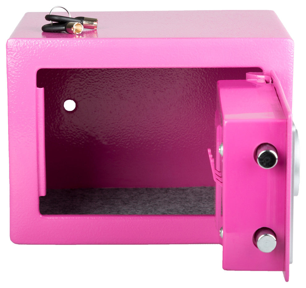 Digital Steel Security Safe For Valuables by Stalwart, Pink