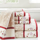 Madison Park Serene Embroidered Cotton Jacquard 6 Piece Towel Set, Red