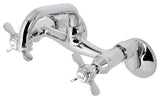 Kingston Brass KS112C Two-Handle Wall Mount Bar Faucet, Polished Chrome