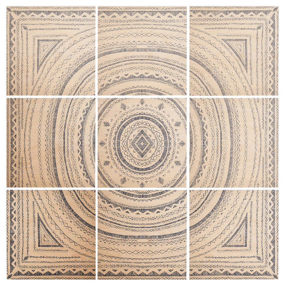 Deny Designs Dash and Ash Finch Wood Wall Mural, 3'x3'