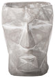 Cement Pixelated Man's Head Pot Washed Concrete Gray Finish