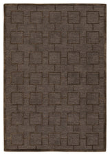 Kumana Contemporary Area Rug, Brown, 5'x7'6" Rectangle