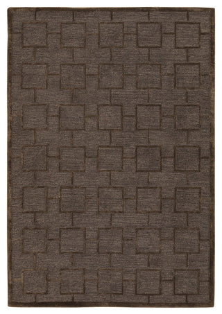 Kumana Contemporary Area Rug, Brown, 5'x7'6" Rectangle