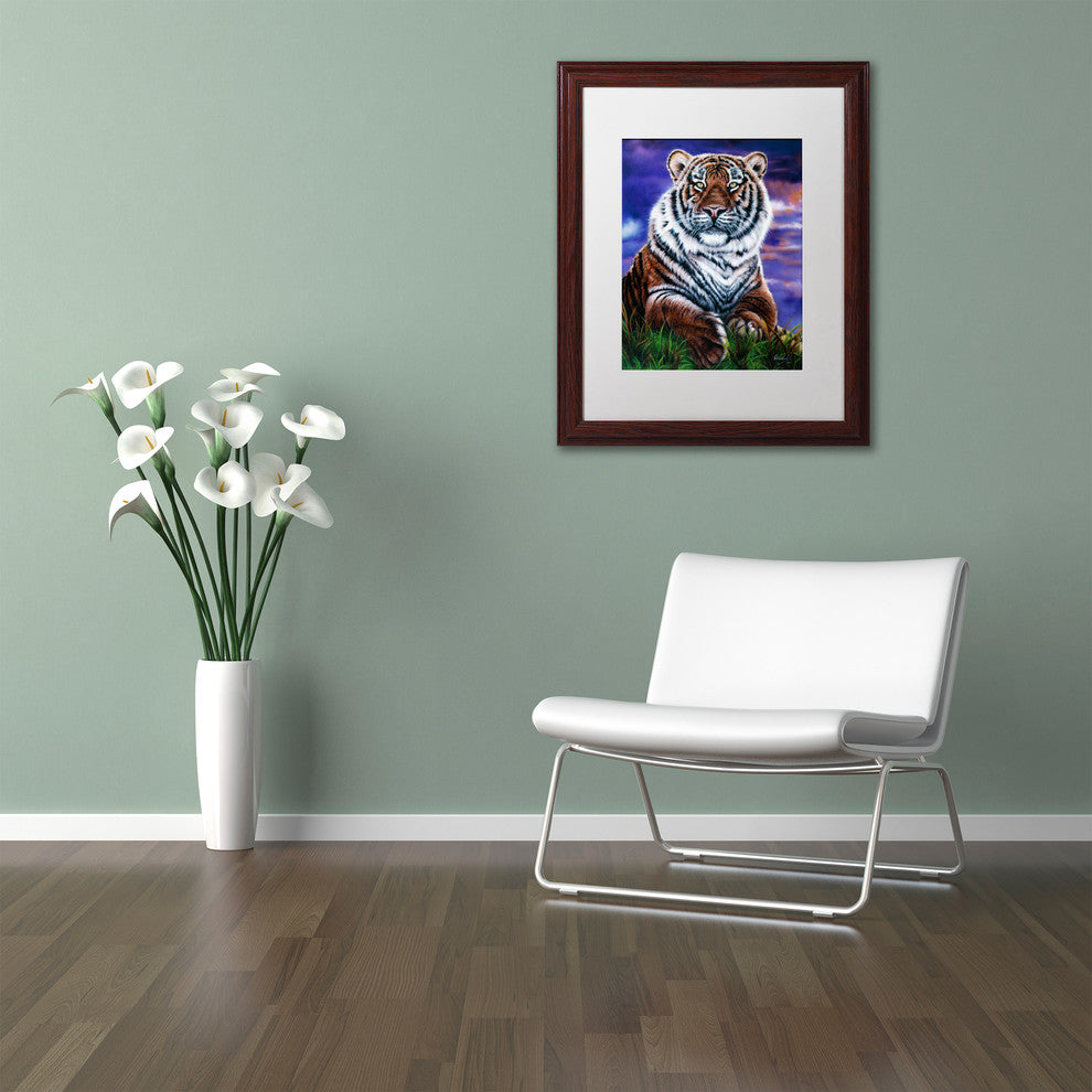 Jenny Newland ''Arizona Tiger'' Matted Framed Art, 14x11