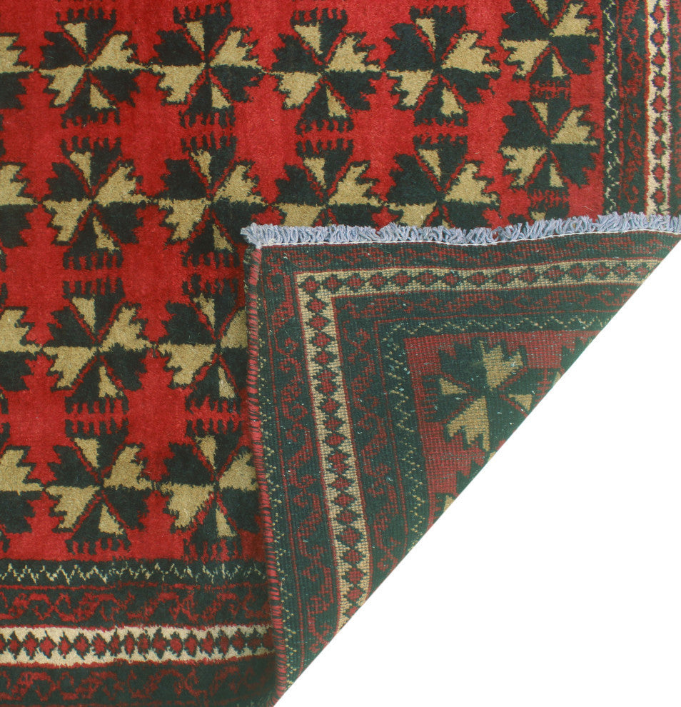 Vintage Distressed Aniyah Red/Navy Runner, 3'0x6'2