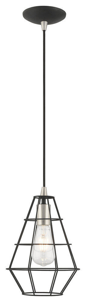 Livex Lighting Black 1-Light Mini Pendant