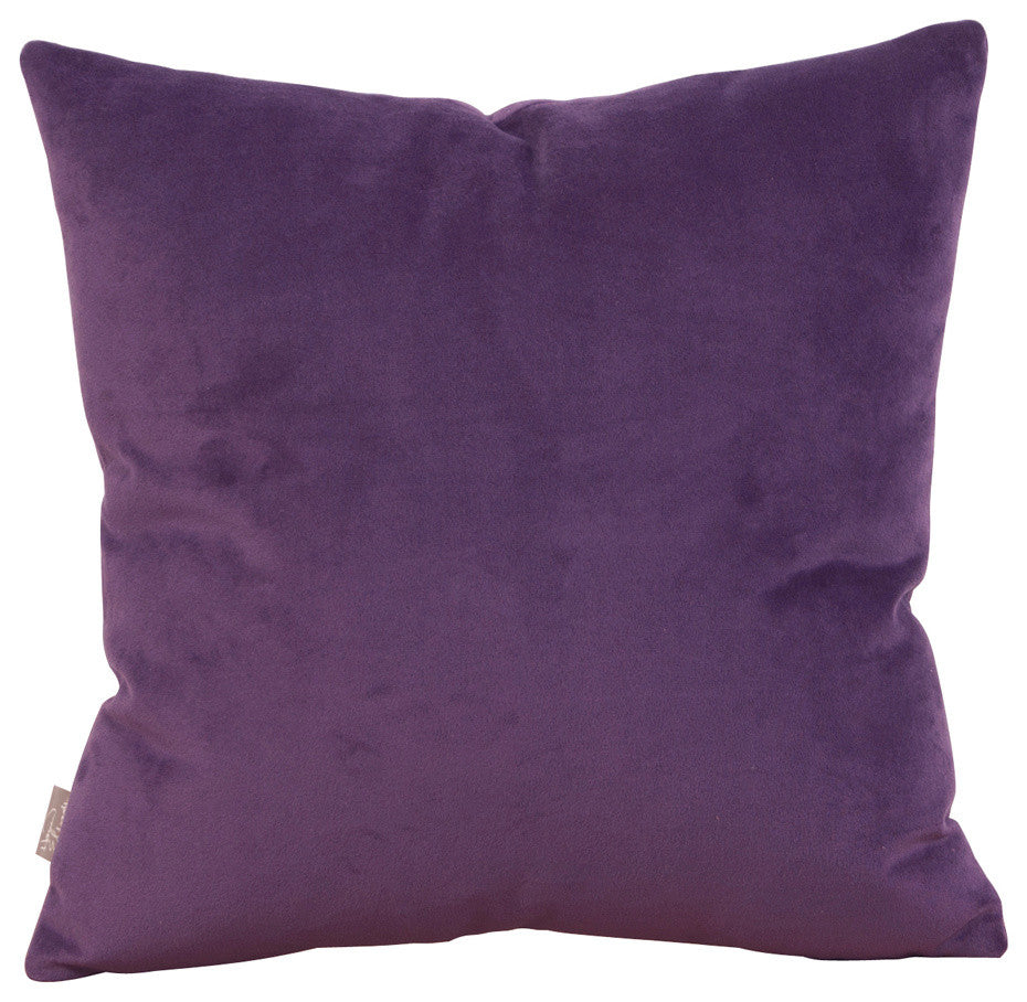 Bella 20"x20" Pillow, Eggplant, Polyester Insert