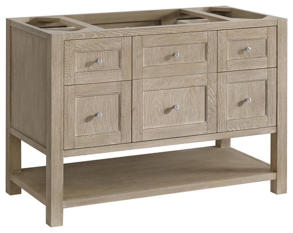 Breckenridge 48" Single Vanity, Oak, 3 CM White Zeus Top