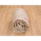 Beige, THE SUNSET ROSETTES, Hand Knotted Wool And Pure Silk, Rug, 8'2"x10'2"
